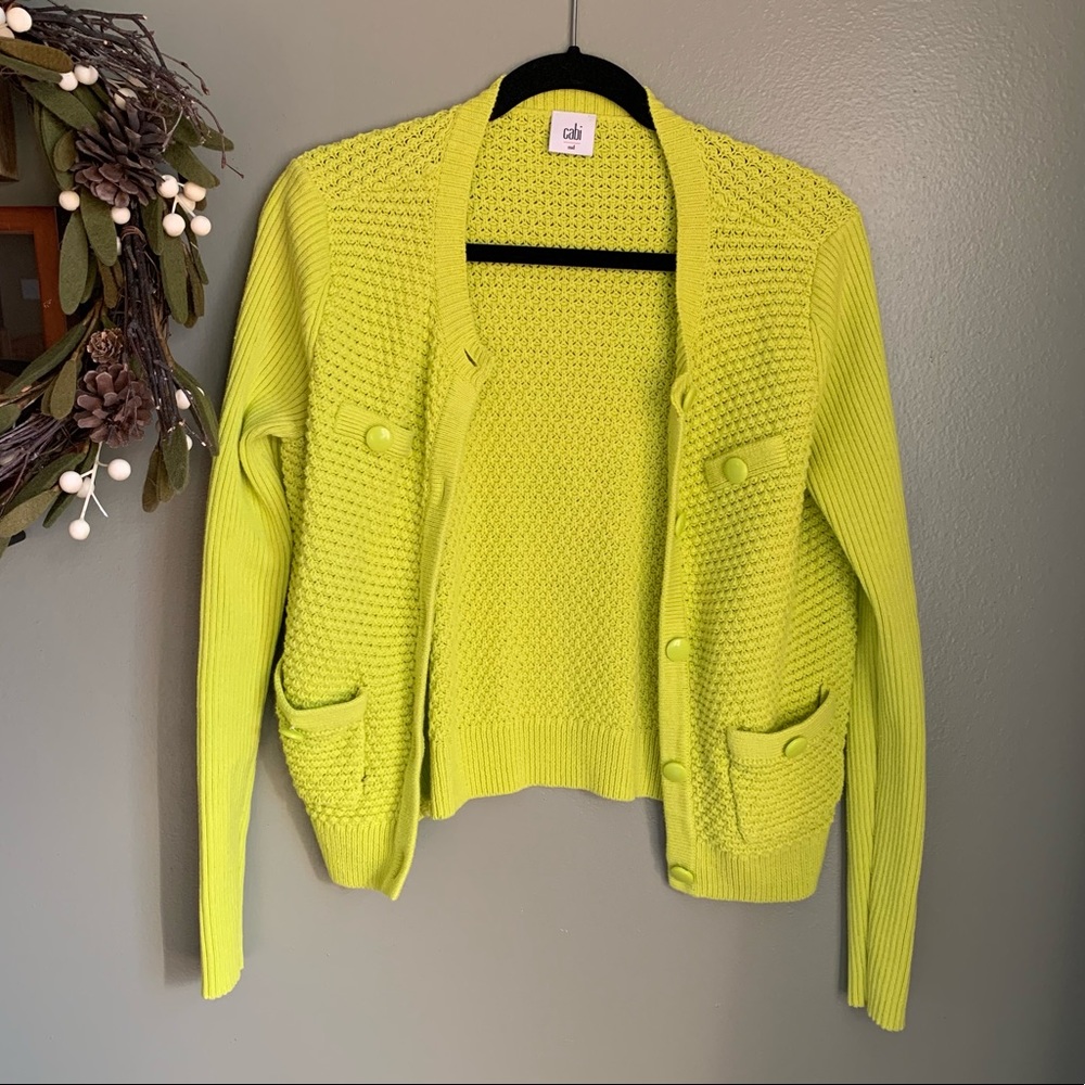 Lime Green Vintage Inspired Cardigan